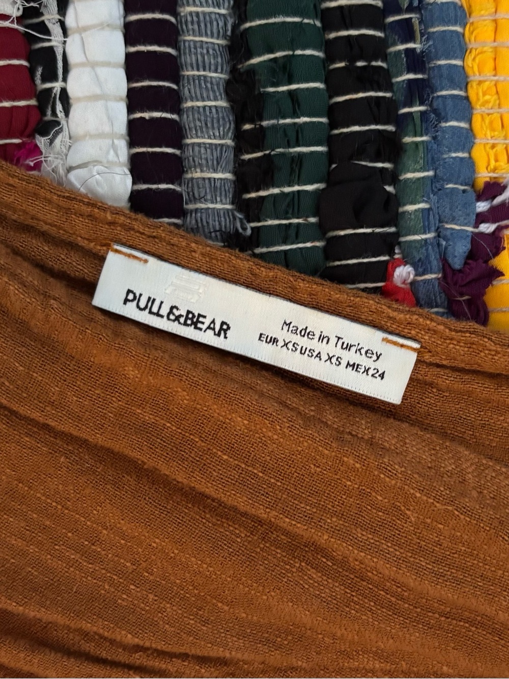PULL&BEAR RUST BROWN MINI DRESS - Picture 3 of 5